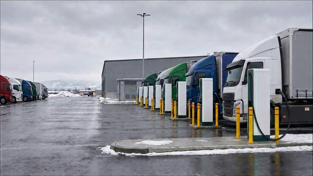 Electric truck charging